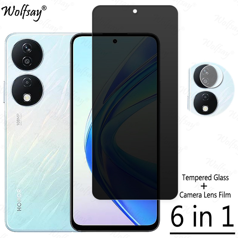 Privacy Screen Protector For Honor X7b Anti-Spy Tempered Glass For Honor X7b Camera Lens Film Glass 