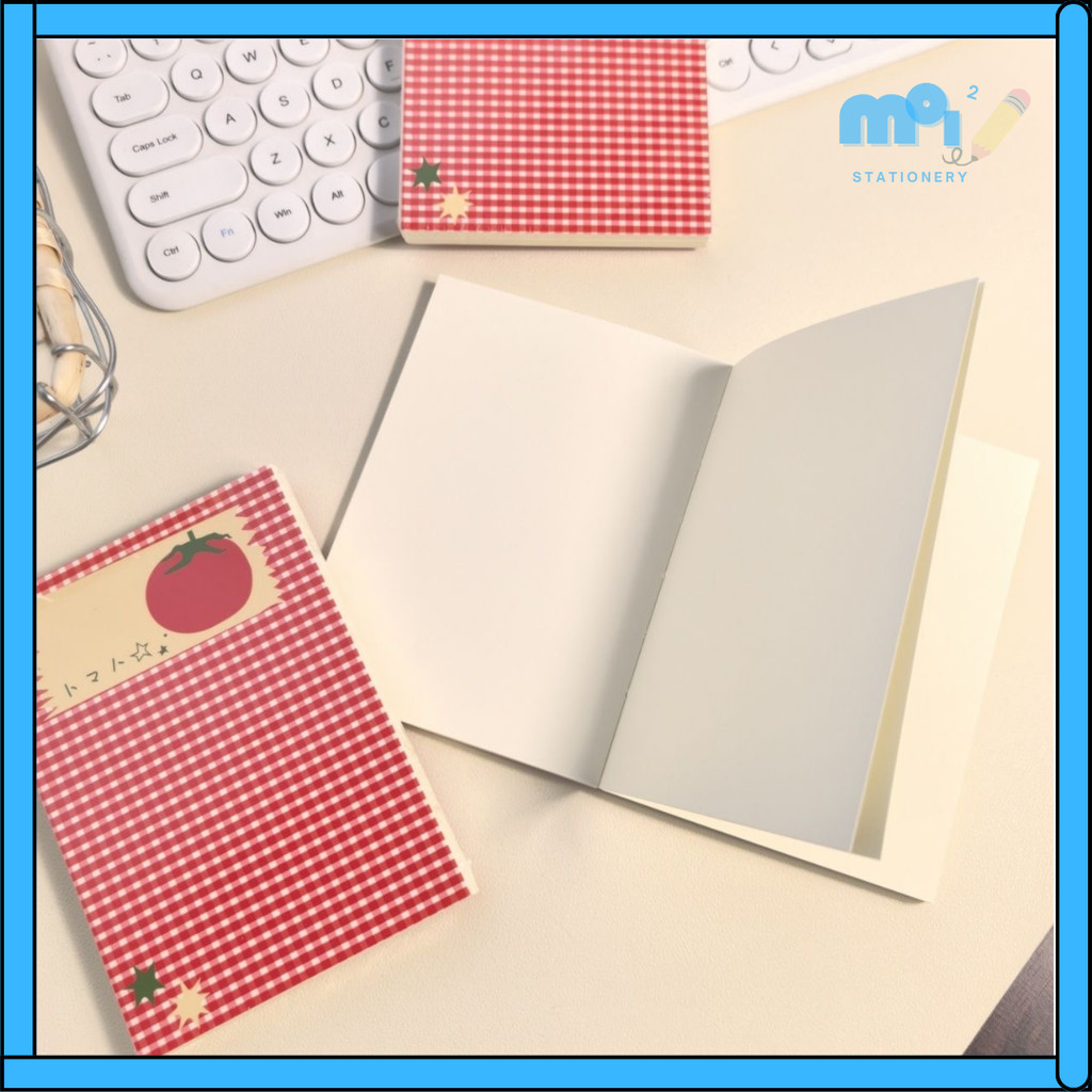 [MoiMoi] Notebook A6 Tomato 10×14 cm | 80 Halaman Kosong – Buku Catatan Mini Aesthetic
