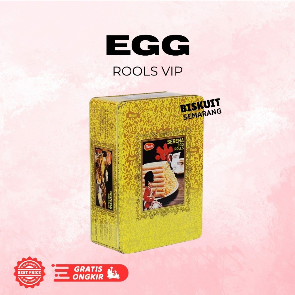 Monde Egg Roll VIP Shell 650 gr Kaleng VIP Egg Roll Monde Untuk Hadiah