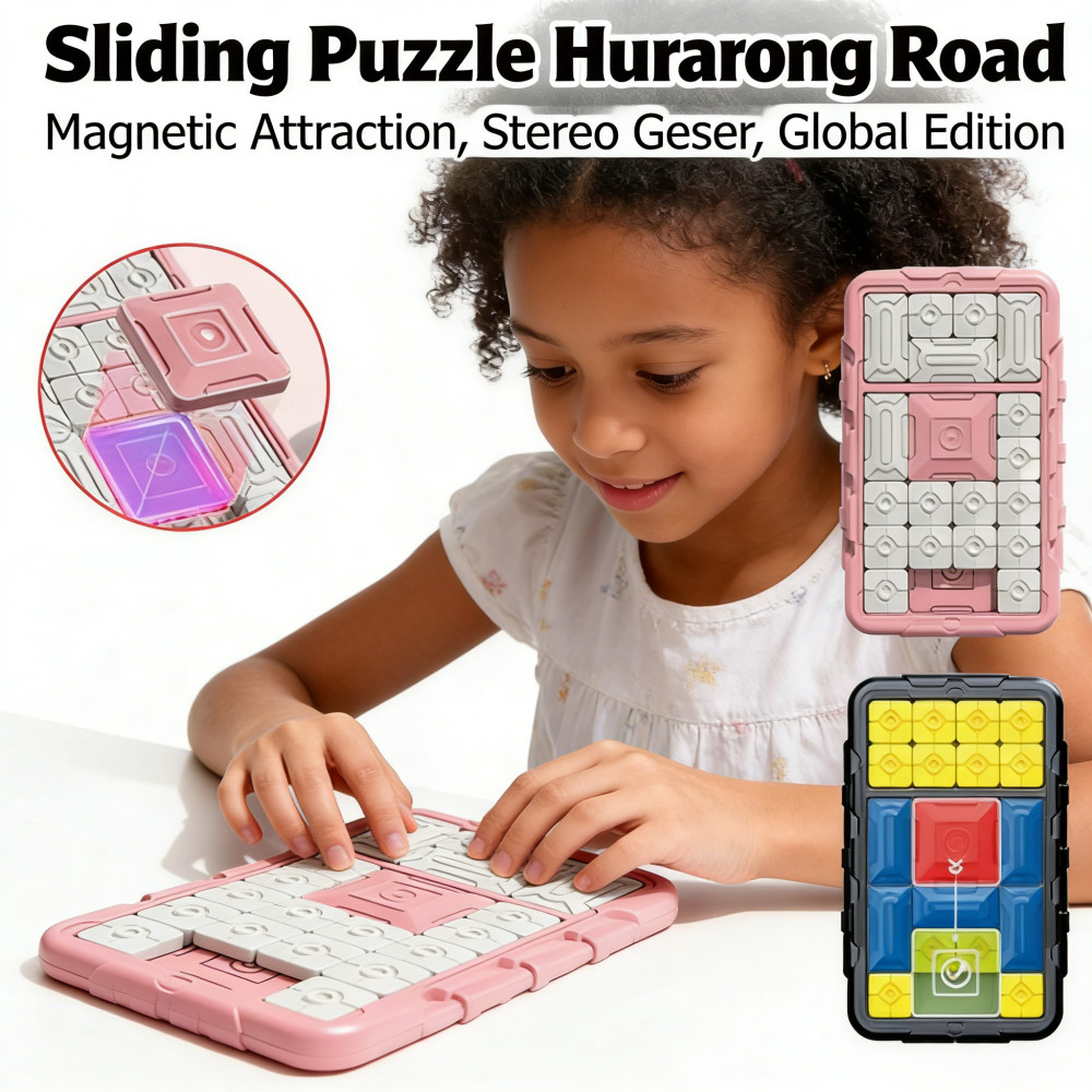 Huarong Road Puzzle Game Global Edition Magnetic Attraction Stereo Geser Slide
