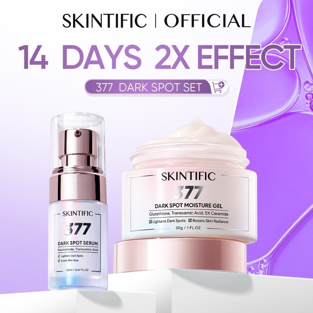 SKINTIFIC - 377 Dark Spot Moisturizer Gel 30g - Krim Wajah Untuk Semua Jenis Kulit/Kulit Kusam/Berje