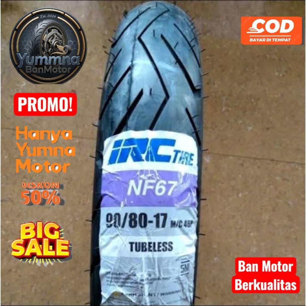 ban motor irc depan Vixion ring 17 ukuran 90/80