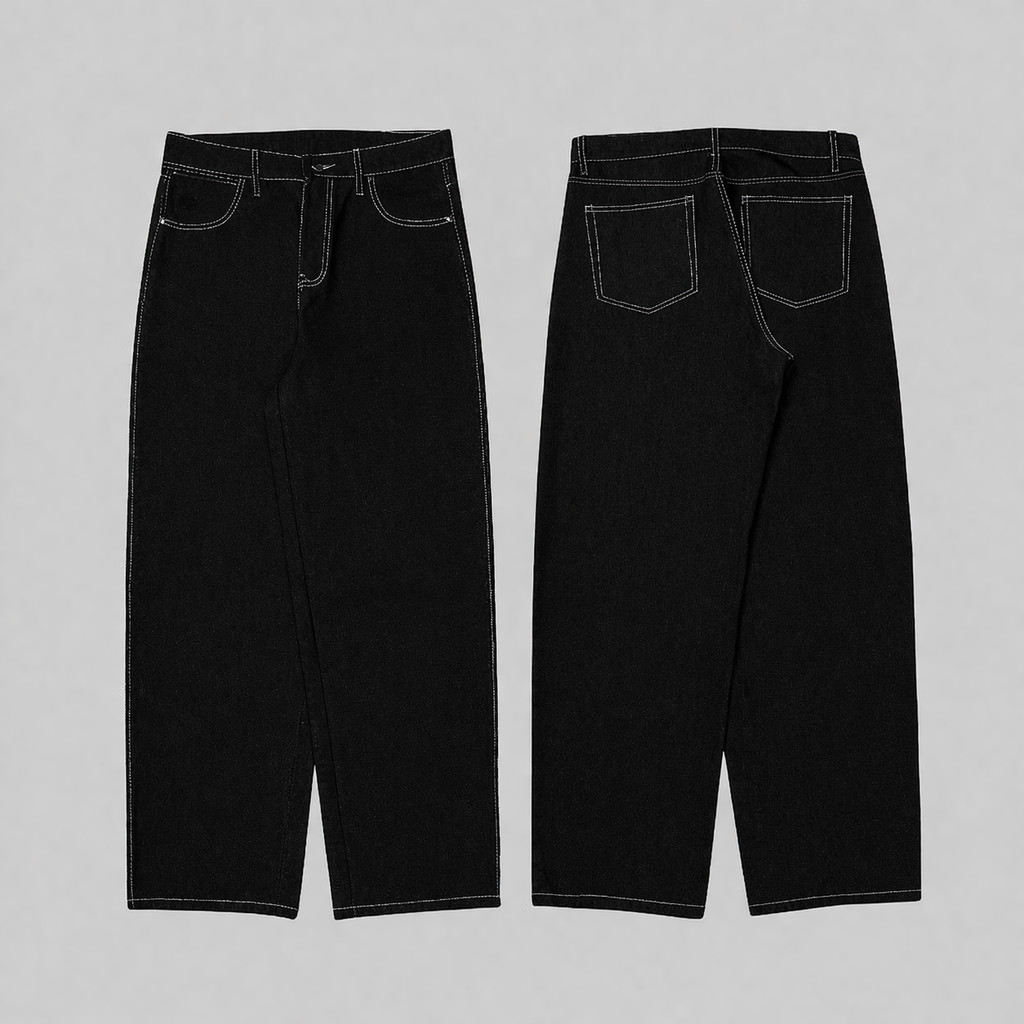 RAW DENIM BAGGY - LONG PANTS JEANS - RAW DENIM BALLOON