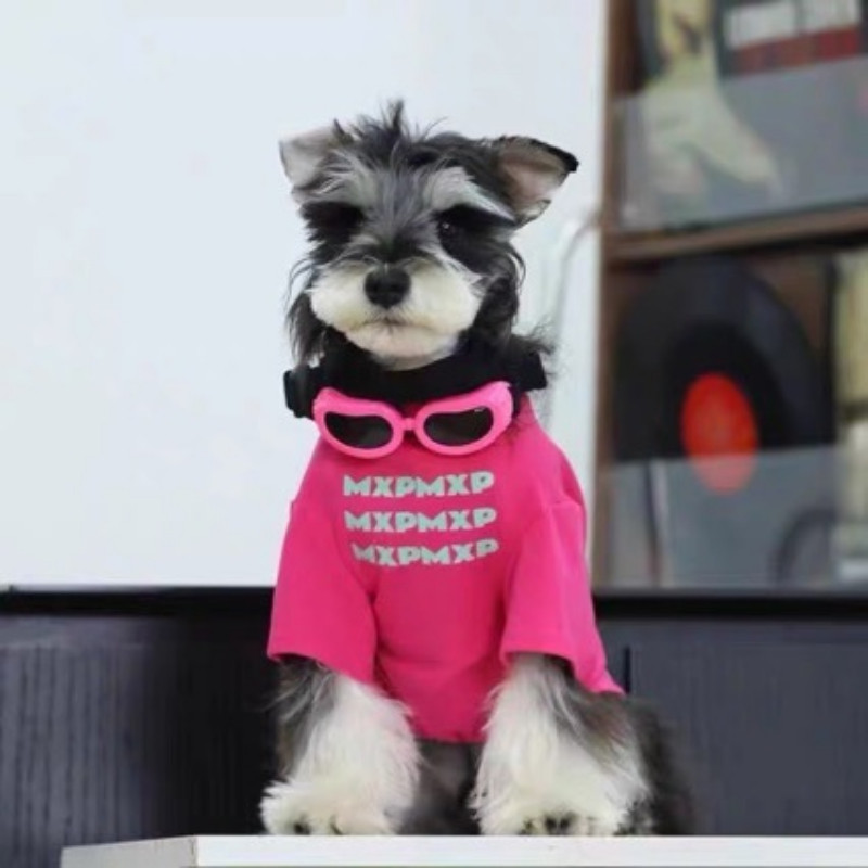 Kaos bergambar anjing kartun, rompi anak anjing, pakaian hewan peliharaan Yorkshire.