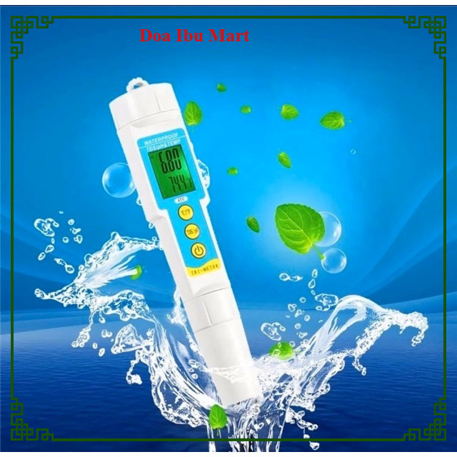 pH, Suhu 986: Alat Uji Air 3-in-1 dan Monitor Multi-Parameter untuk Akuarium, Pengukur Keasaman Air 