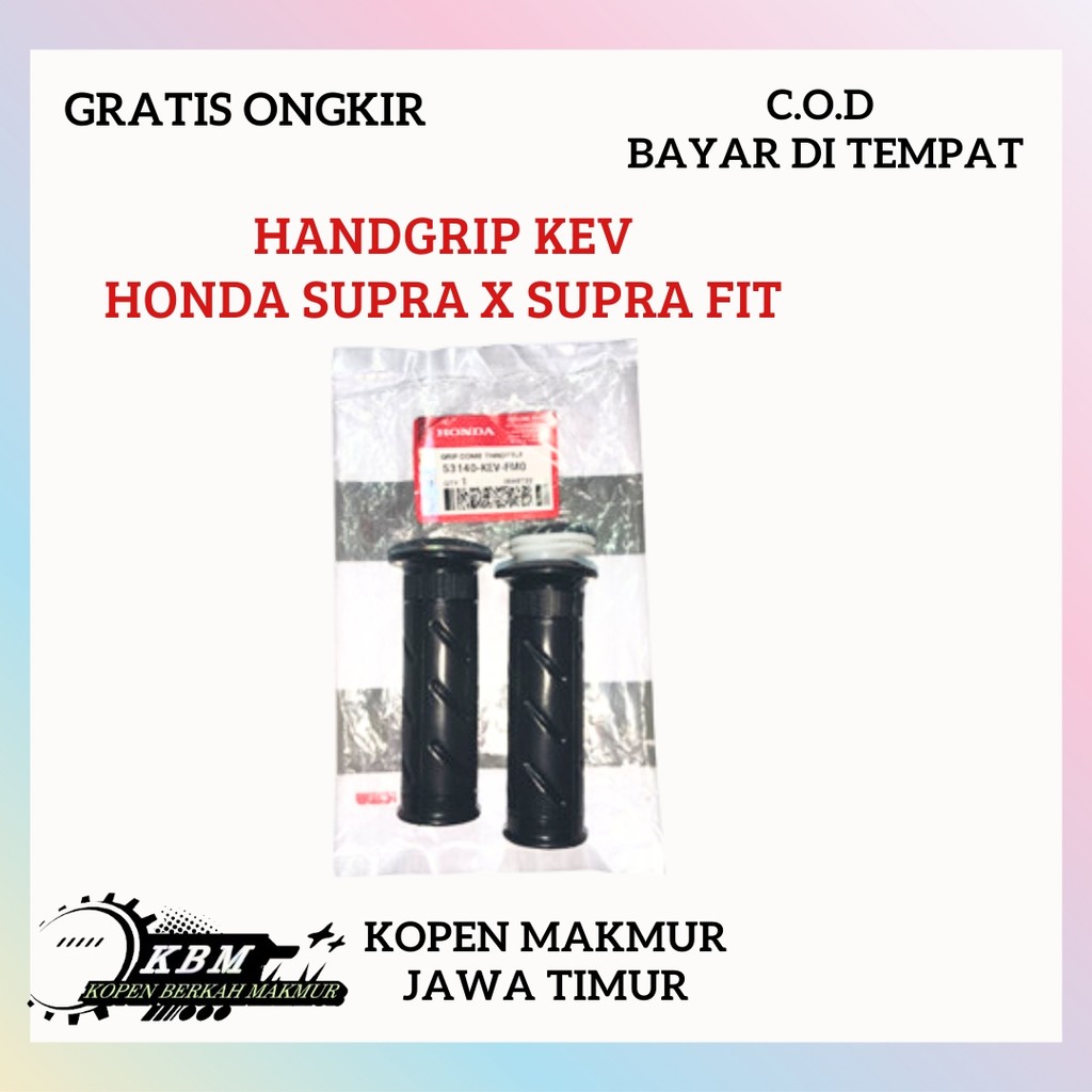 Handgrip Motor Supra X KEV / Handle Grip Honda Supra Fit  Selongsong Pipa Gas Supra - 53140-KEV-FM0