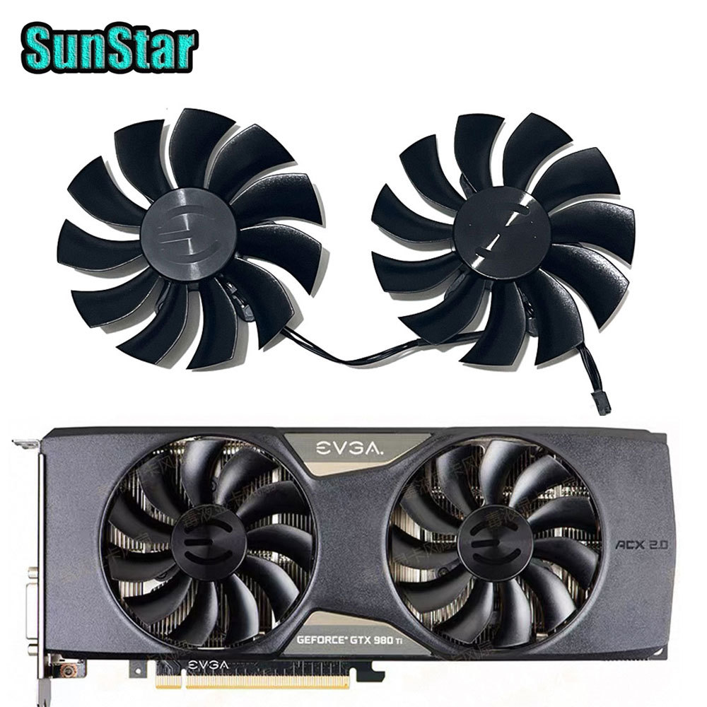 New PLA09215B12H 85MM 4PIN 0.55A video card cooling fan,For EVGA GTX 1080 1070 1060 GTX 980 970 960 