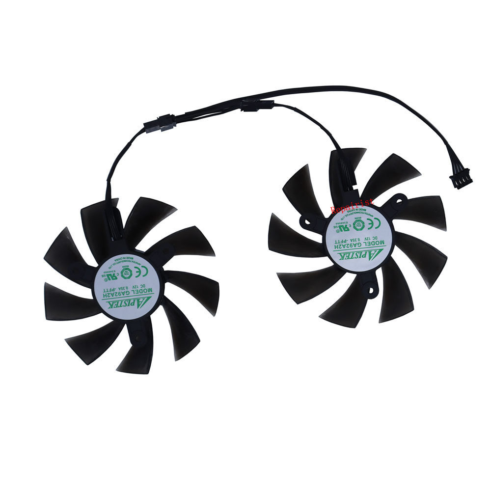 GPU Video Card Fan Graphics Cooler For ELSA RX 580 8GB RX588 2048SP,2Pcs/Set,PLA09215B12H,GA92A2H