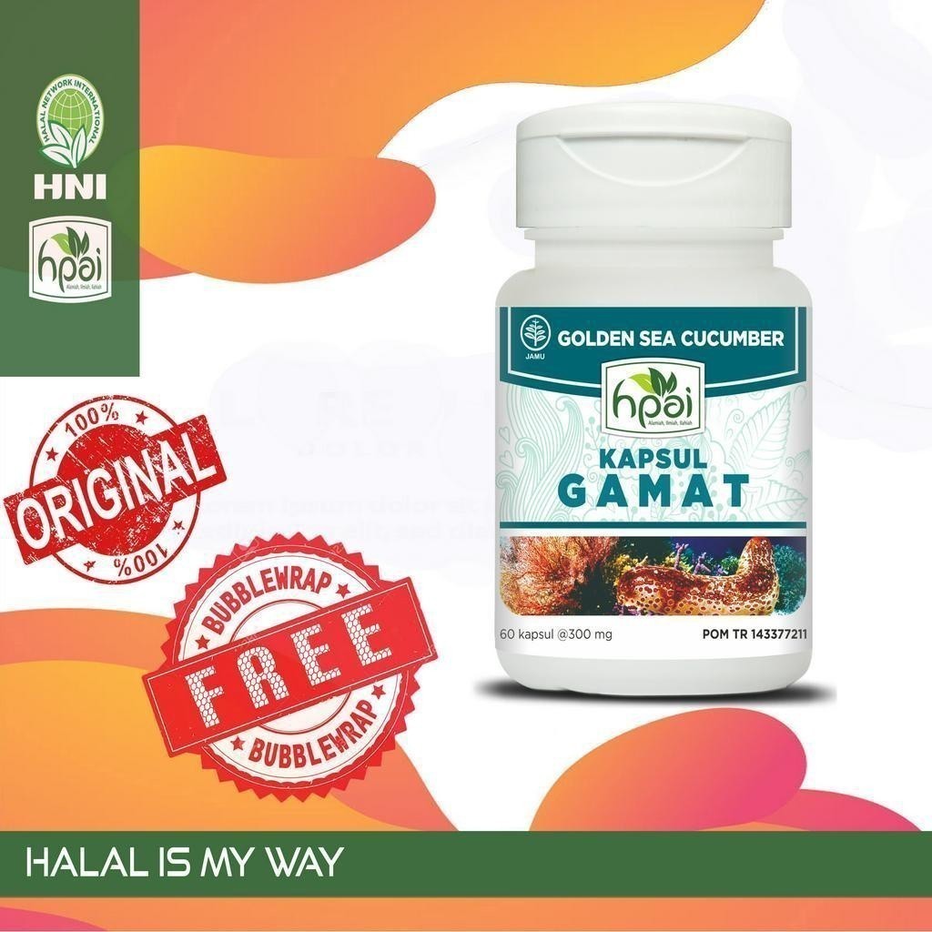 DIJAMIN ORIGINAL HNI ORIGINAL GAMAT KAPSUL HNI HPAI HERBAL PERSENDIAN 30GR