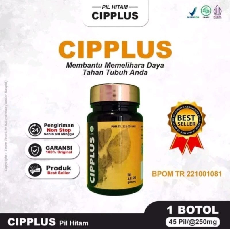 CIPPLUS PIL HITAM ASLI ORIGINAL HERBAL ATASI ASAM URAT NYERI TULANG SENDI REMATIK KESEMUTAN KRAM