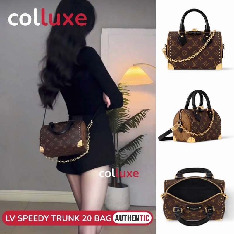 Menyediakan resi  Louis Vuitton Model tas Speedy Trunk 20 Shoulder Bag