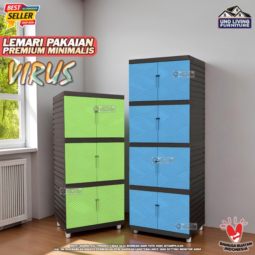 Lemari Pakaian Plastik Kingdom Virus Ungu 4 Susun Lemari Pintu Lemari Plastik Minimalis Lemari Baju