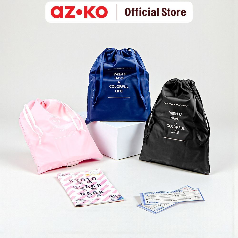 AZKO Passport Set 7 Pcs Tas Organizer Random Organizer Bag Set Perlengkapan Traveling Tas Serbaguna 