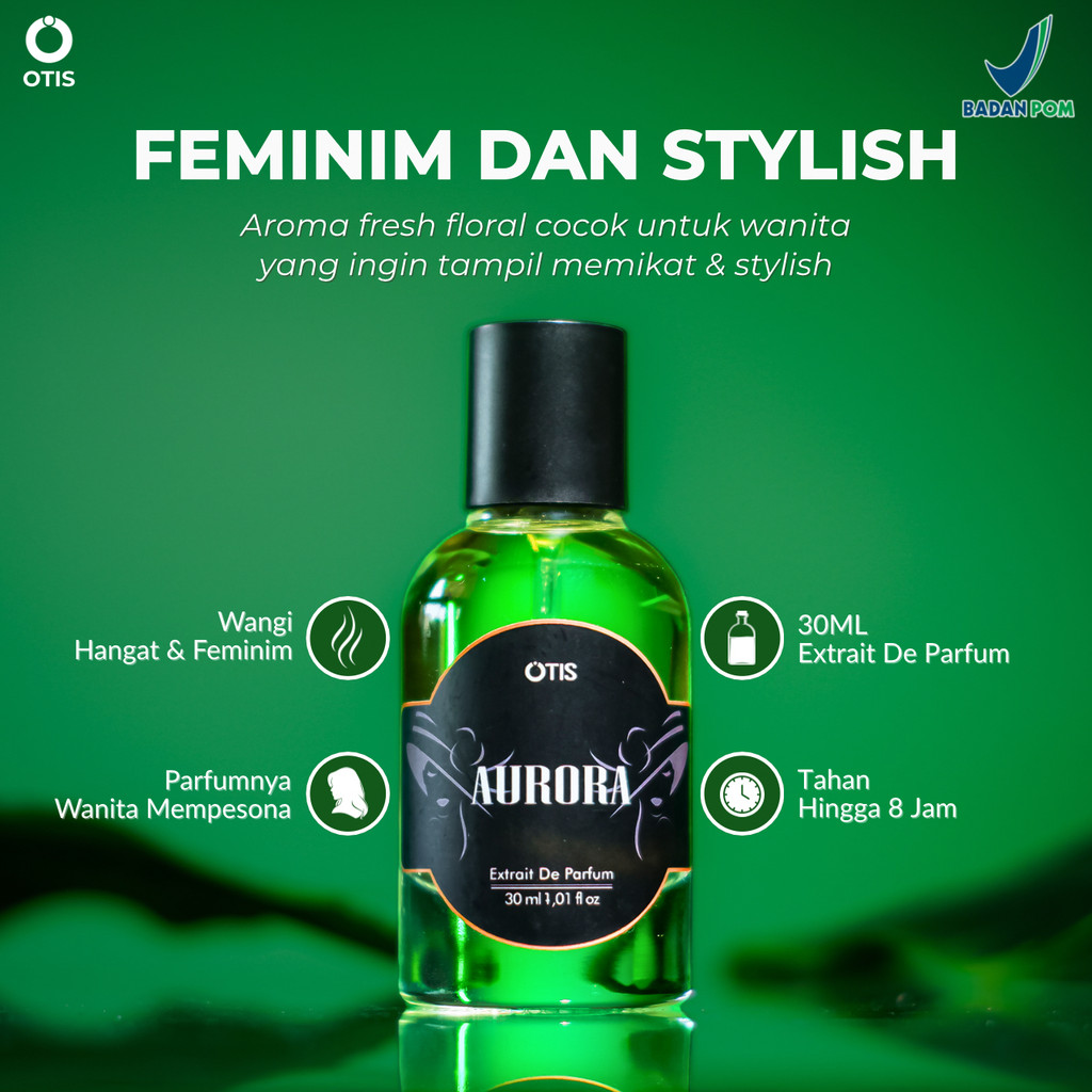 Otis Parfum Aurora - Parfum Wanita Tahan Lama - Extrait De Parfum