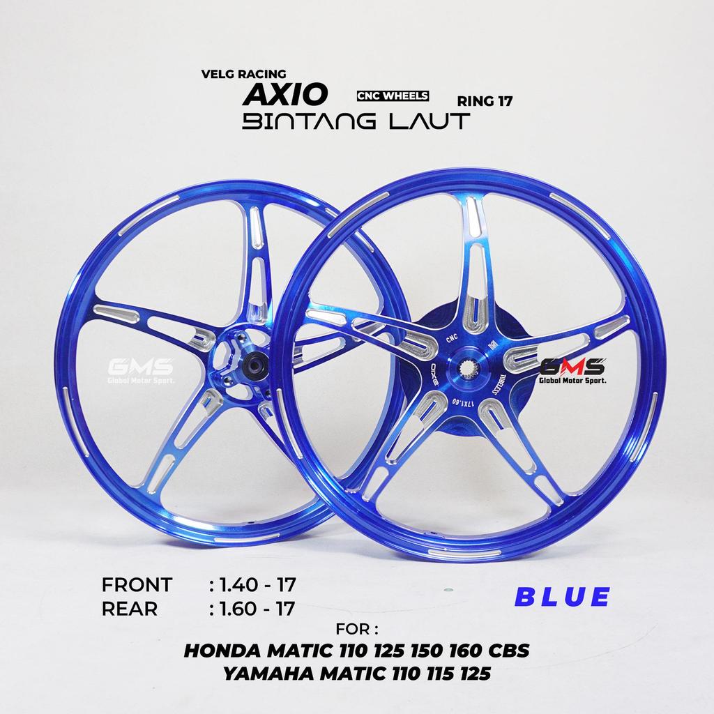 VELG AXIO BINTANG LAUT RING 17 VARIO MIO BEAT CNC WHEELS ORIGINAL