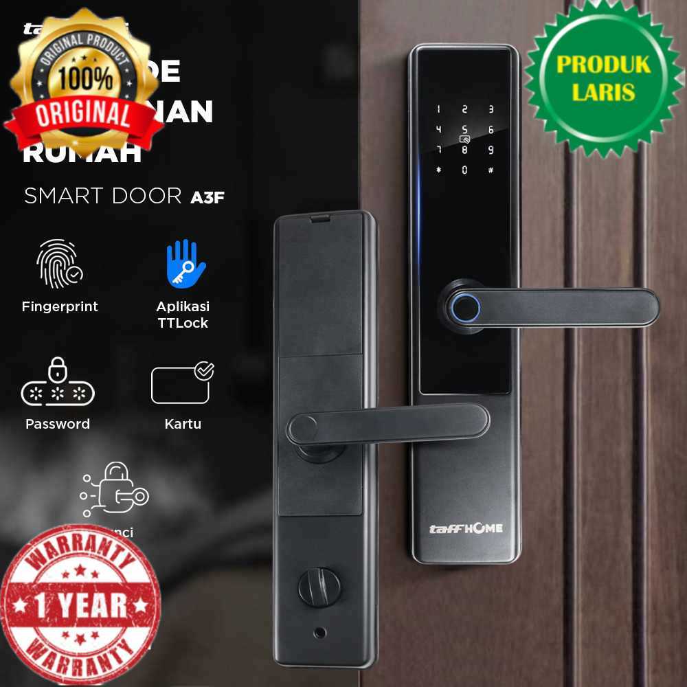 TaffHOME Smart Door Lock Fingerprint Password Bluetooth Card TTLock - A3F