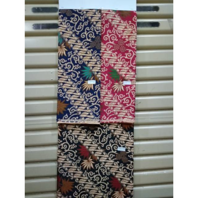 bahan batik silk meteran/batik silk motif kenanga