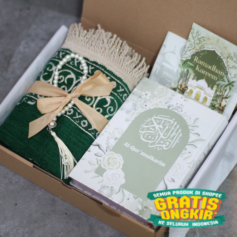 paket sajadah alquran hampers lebaran idul fitri seserahan alat sholat mahar pernikahan kado perempu