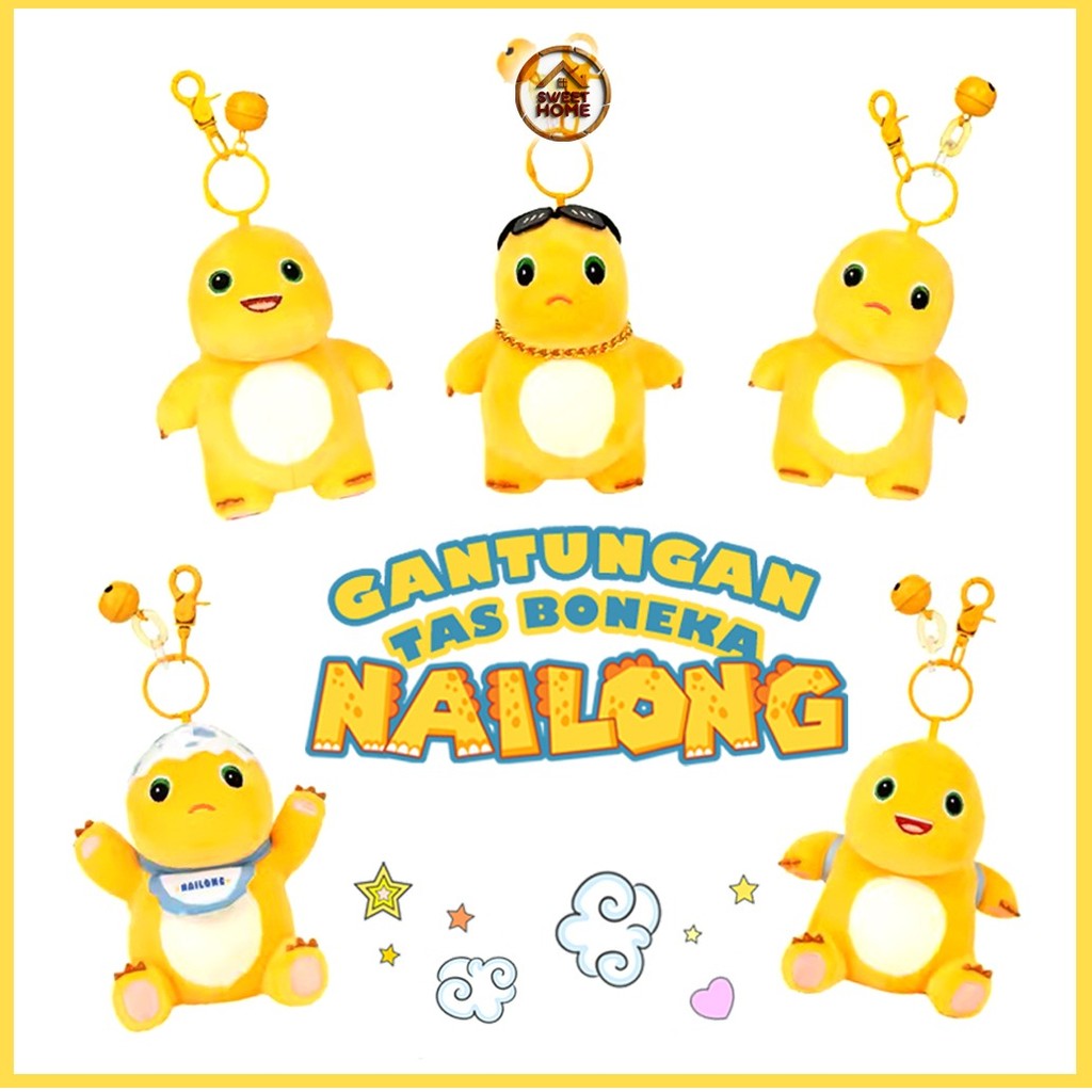 Gantungan Tas Nailong Lucu Gantungan Nailong Gantungan Dino Kuning