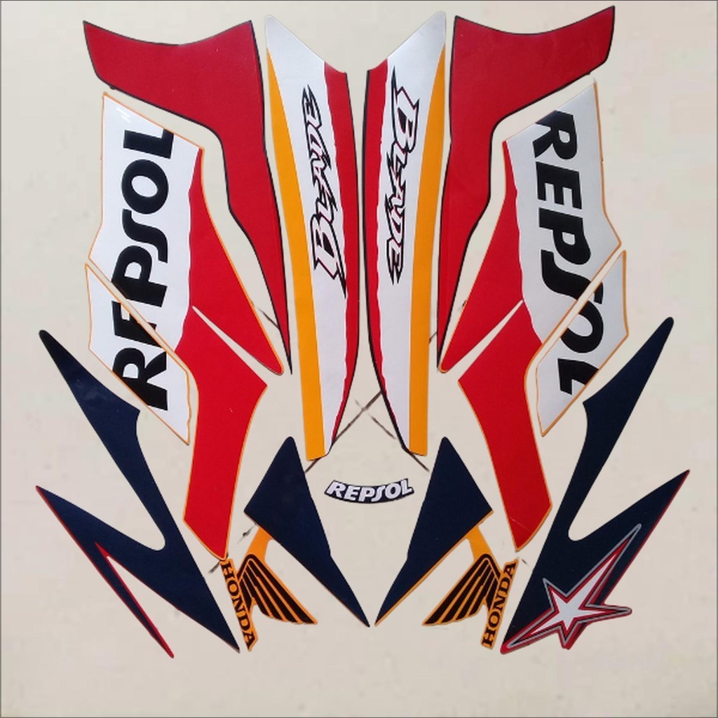 STRIPING STANDART HONDA BLADE REPSOL 2009 STIKER BODY BLADE REPSOL 2009 LIS BODY BLADE 2009 TERMURAH