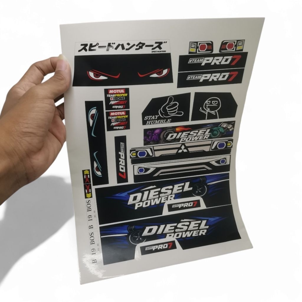 Stiker Chromo Miniatur L300 Modif A4 Glossy
