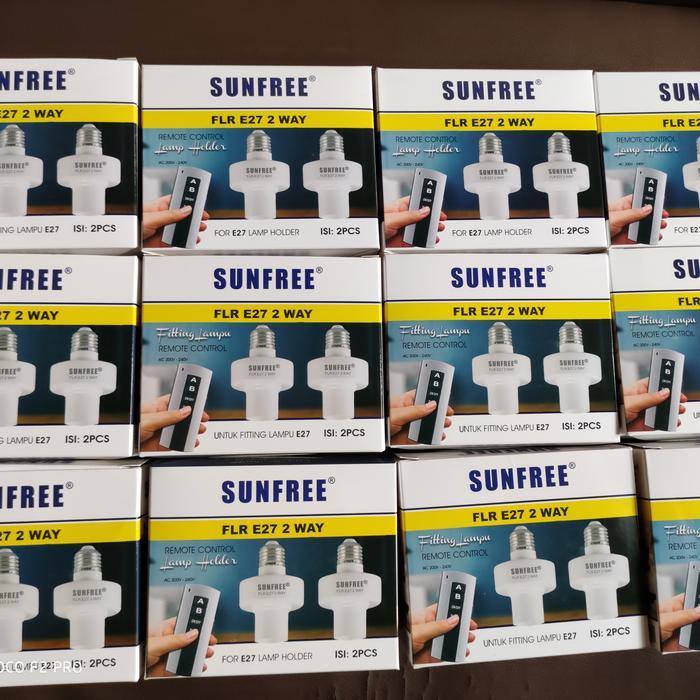 golok merchandise SUNFREE FITING 2 Fitting +1 remote LAMPU E27 REMOTE CONTROL 2 Fitting