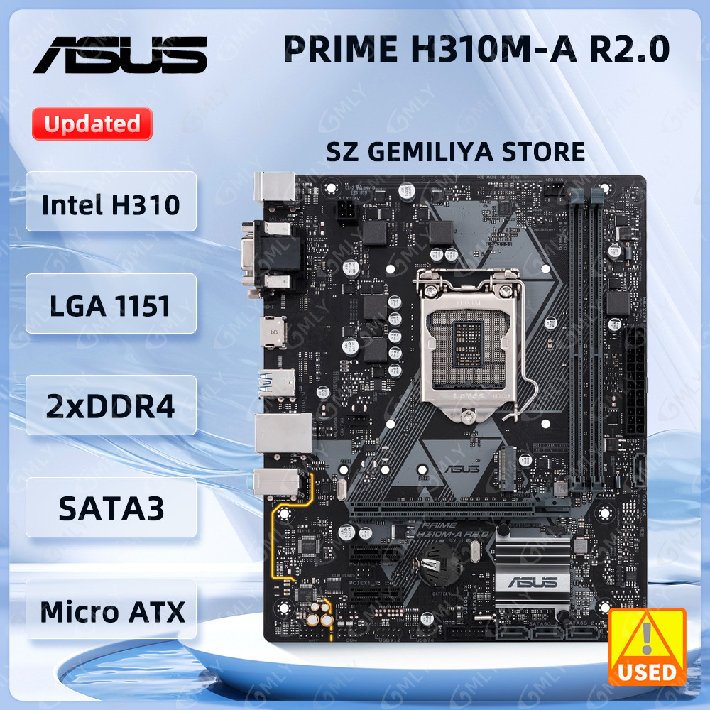 ASUS PRIME H310M-A R2.0 Motherboard Intel H310 LGA 1151 DDR4 32G Micro ATX support Core i3-8100 i5-8