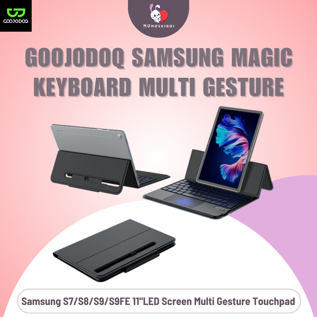A1927 - GOOJODOQ Samsung Magic Keyboard Case Wireless for Samsung S7/S8/S9/S9FE 11 inch and LED Scre