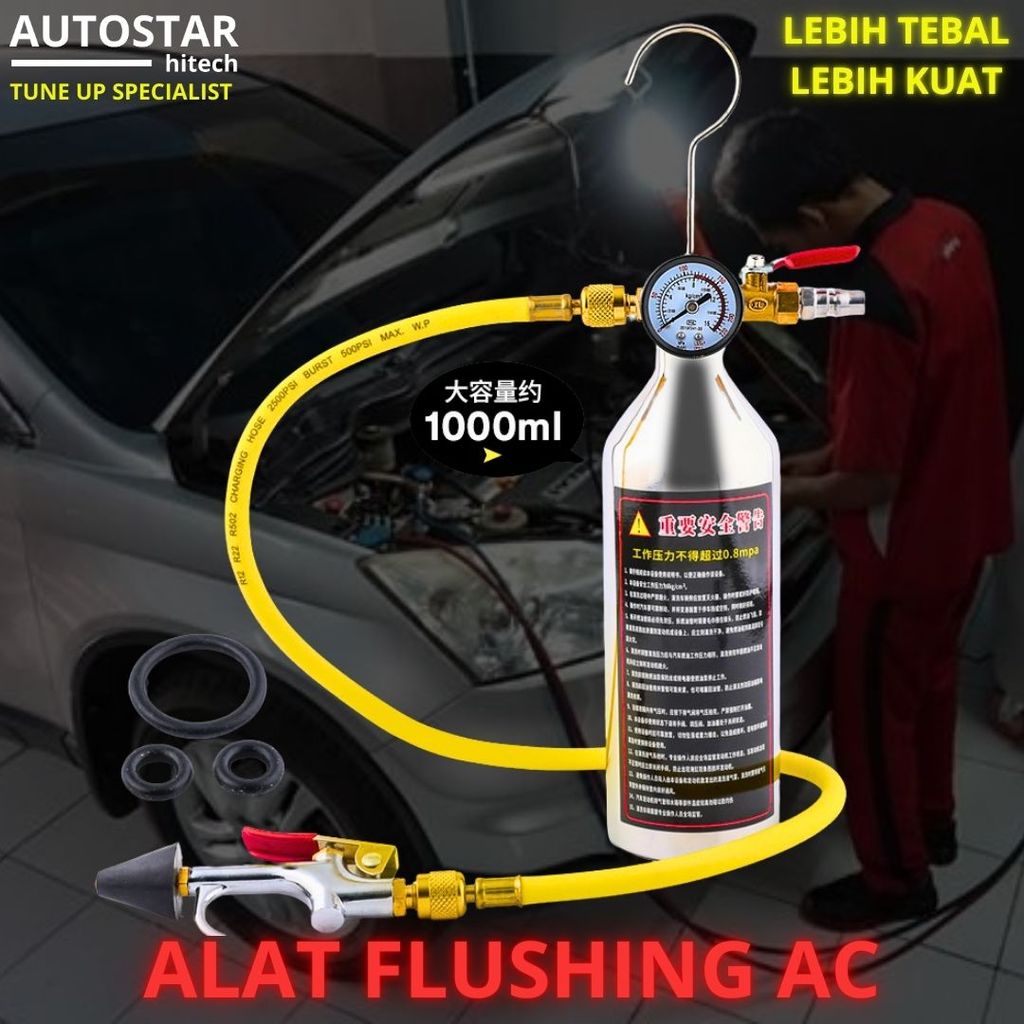 ALAT FLUSHING AC SYSTEM pembersih saluran freon mobil rumah tool kit set