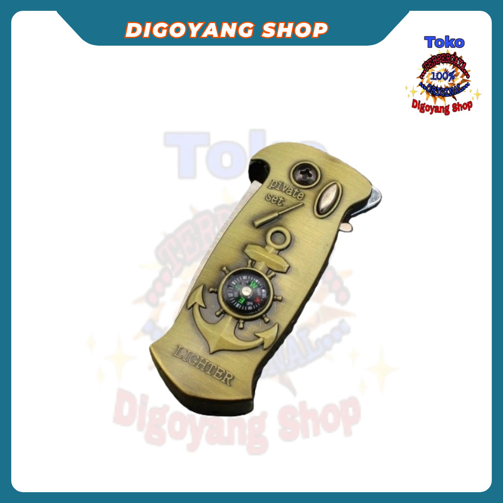 Korek Api Pisau Bara Isi Ulang Model Kompas Jangkar