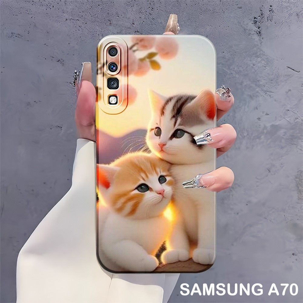 Cassing Hp Samsung A70 A50 A50S A30S A7 2018 2019 - Protect Camera - Case Aesthetic - Case macaroon 