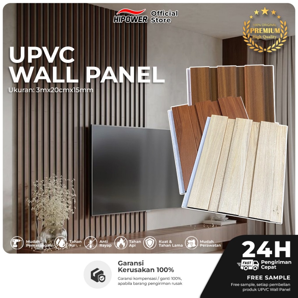 HiPower WPC 3 meter - Tipe C WPC wall panel / PVC wall panel / wood panel WPC / UPVC wall panel