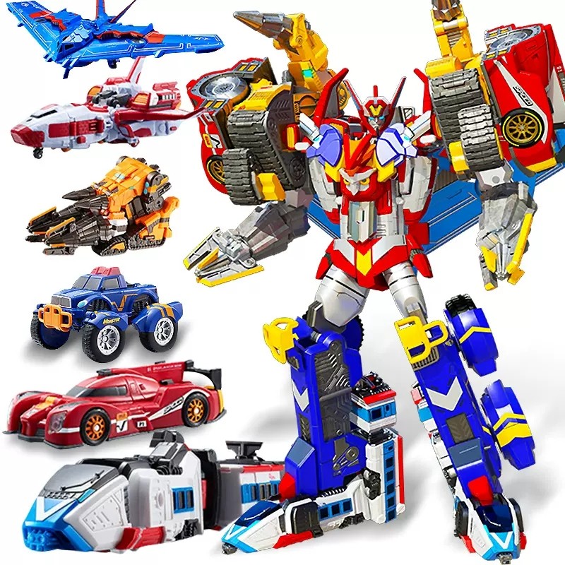6 in 1 Tobot Master V Ultimate Galaxy Detectives Power Train Tobot Brothers Transform Combined Car A