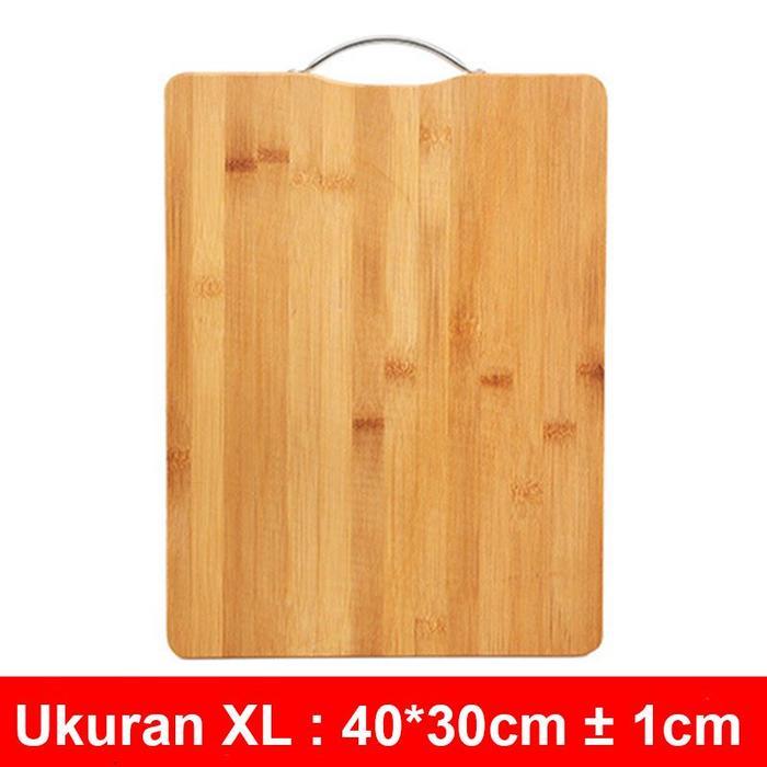 ZAKKASTORE Talenan Bambu Premium Talenan premium bulat potong buah sayur daging extra tebal talenan 