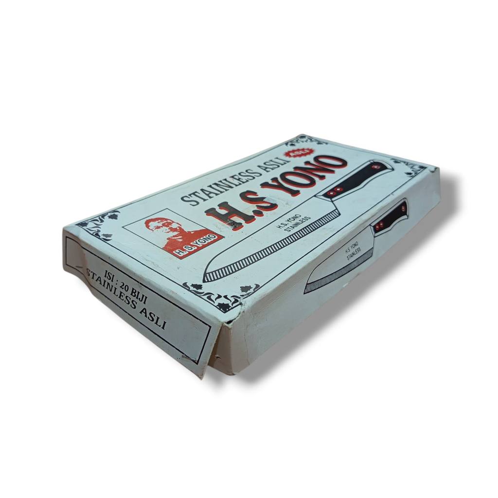 PISAU DAPUR STAINLEES ASLI H,S YONO GAGANG KAYU (ISI 20 BUAH PISAU)