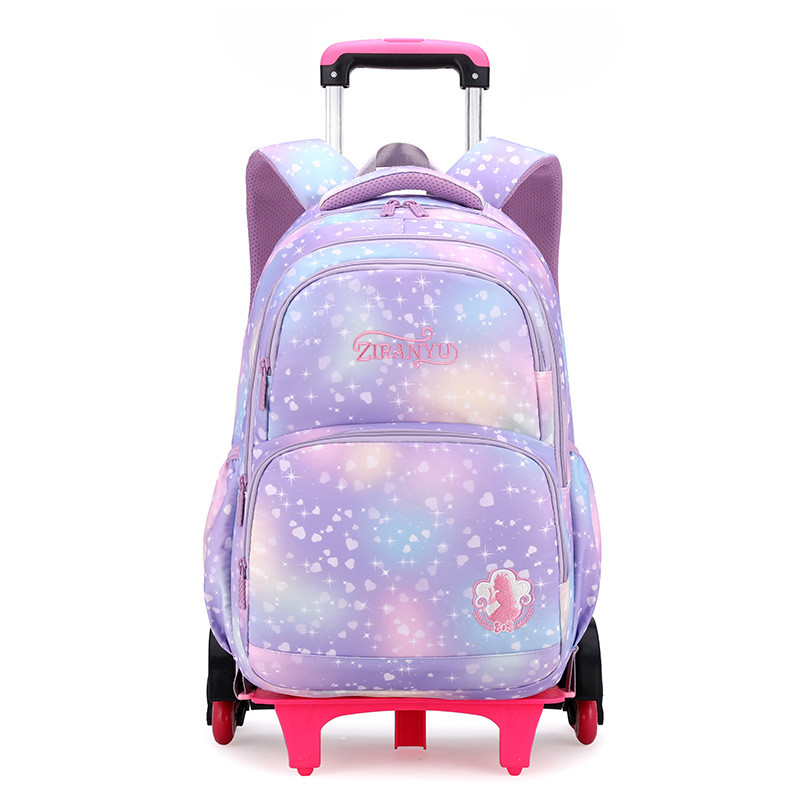 Children School Backpack Set Trolley Bag with Wheels Students Bags Cute Students School bag for Girl