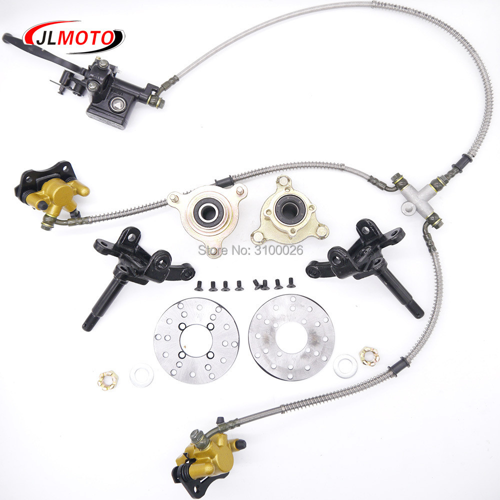 1SET 3 Stud Steering Strut Knuckle Spindles & 108mm Disc Brake & Wheel Hub Fit For DIY Electric ATV 