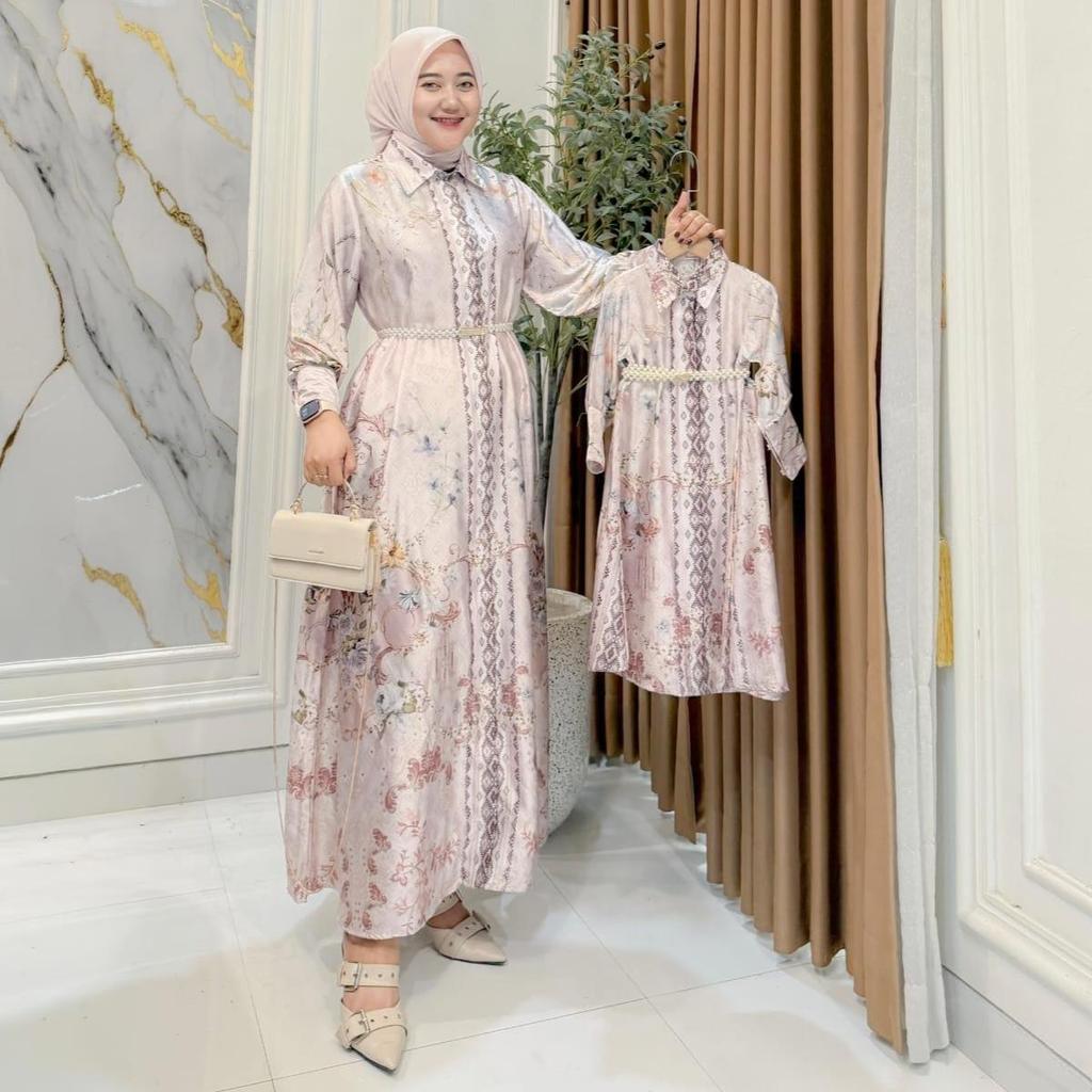 GAMIS SILK HAMIDAH COUPEL IBU DAN ANAK