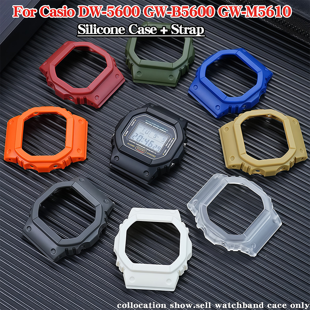 For Casio G-shock DW-5600 5610 GW-M5610 GW-B5600 mofied Watch Band silicone Strap Protective Case Be