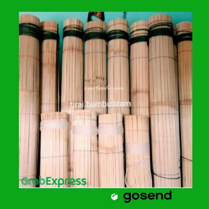 Tirai Bambu kerai bambu L 1m x P 2m krei bambu outdoor kerei bambu gulung dekorasi rumah anyaman bam