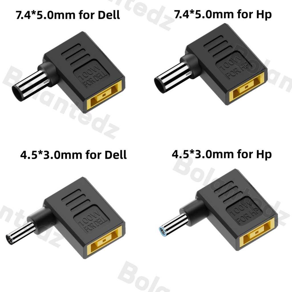 Laptop Power Adapter Connector DC Square Plug Female to 7.4x5.0mm 4.5mm*3.0mm Male Jack Converter fo
