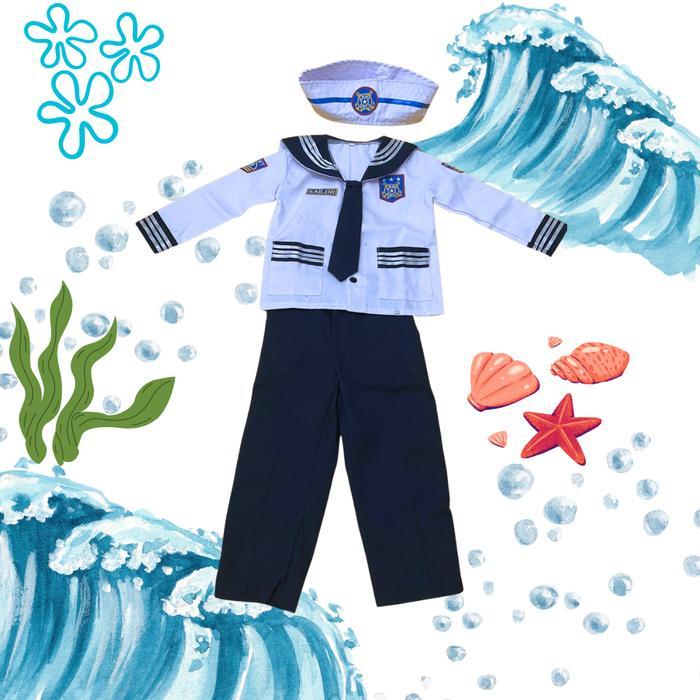 Kostum Baju seragam pelaut sailor popeye popaye cilik anak nahkoda kapal anak pakaian setelan set ju