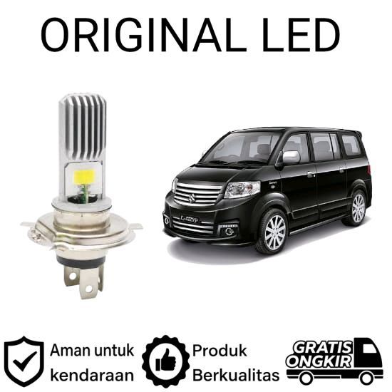 AM 2pcs Lampu Utama LED H4 COB Mobil Suzuki APV