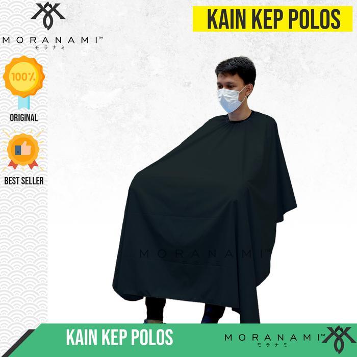 Kain Kep Kip Cukur Rambut Kain Pangkas Rambut Motif Warna Polos - Hitam