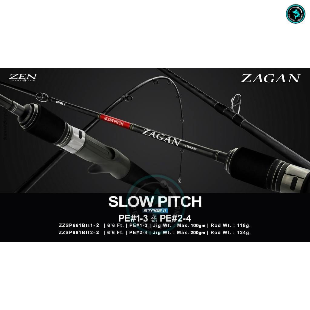 Pelangi Pancing ZAGAN Joran Pancing OH Overhead ZEN XEA ZAGAN SLOW PITCH Stage II Spiral Guide One P