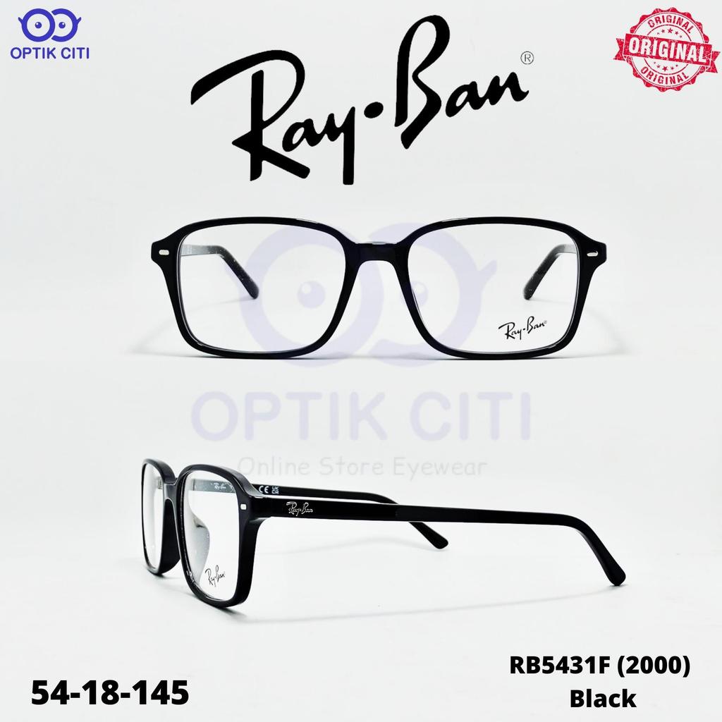 Frame Kacamata Pria Rayban RAIMOND RB 5431 F Black Original