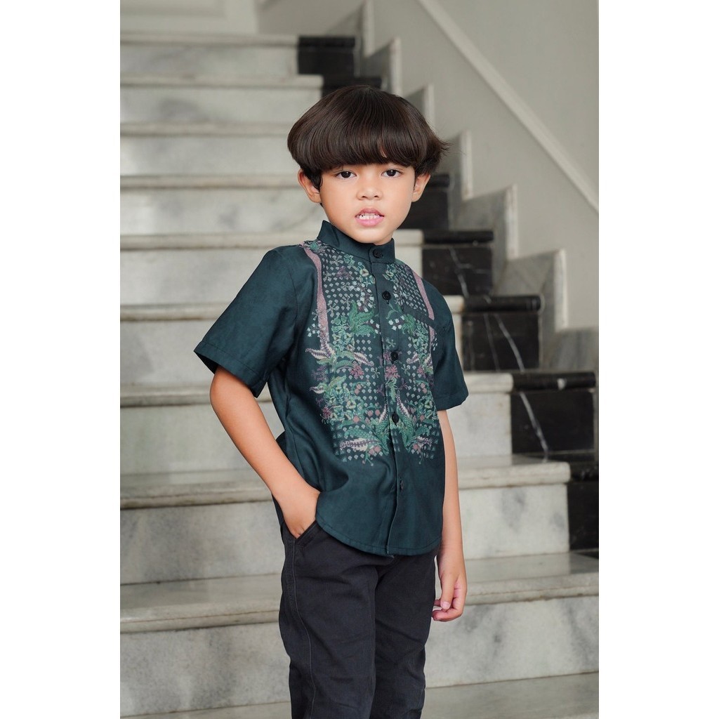 Benang Jarum - Serenity Soiree Kids Shirt - Midnight