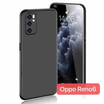 CASE OPPO RENO 6 4G 5G / RENO 6 PRO 4G SOFT CASE SLIM MATTE SOFT BLACK DOFF