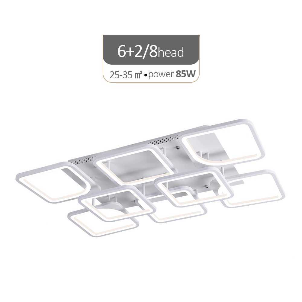 Lampu Plafon LED Modern Chandelier Dimmable 85W 3in1 Color Lampu Plapon Langit Langit Mewah Besar Re
