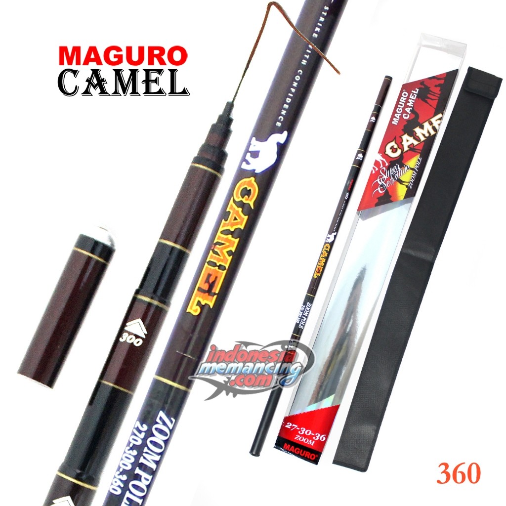 Joran Tegek MAGURO CAMEL | 450 540 630cm | Carbon | Kaku Zoom Pole | Teleskopik IM Plaza